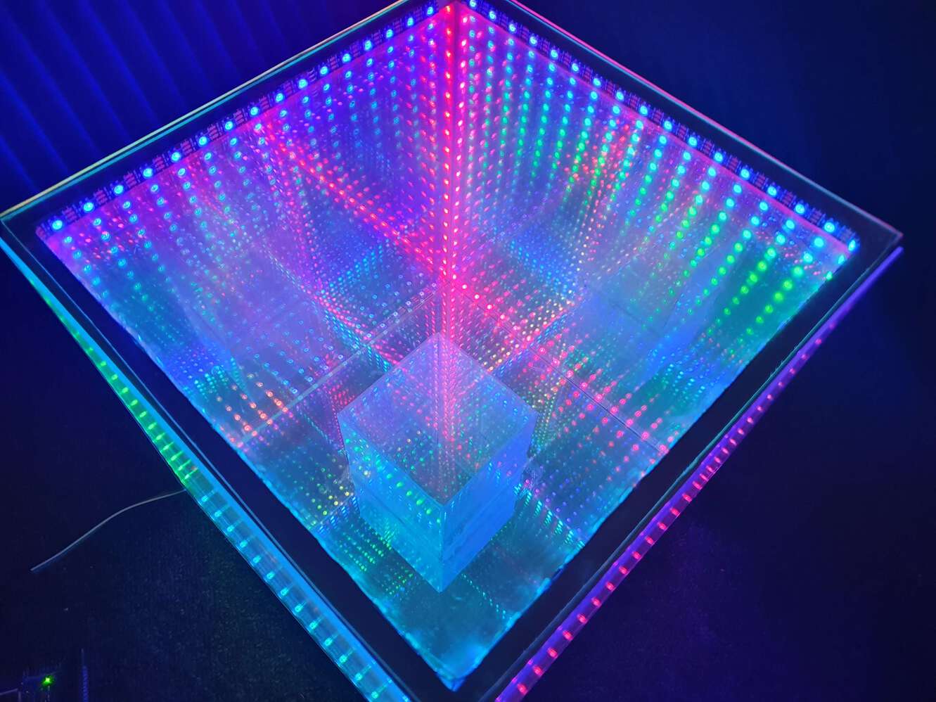 Hypercube with a small cube inside top view